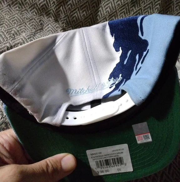 Mitchell & Ness UNC Tar Heels White and Blue Snapback Hat READ* - Picture 4 of 11